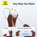 Kabel Baseus FREE2PULL USB-C/Lightning pro Apple - bílý