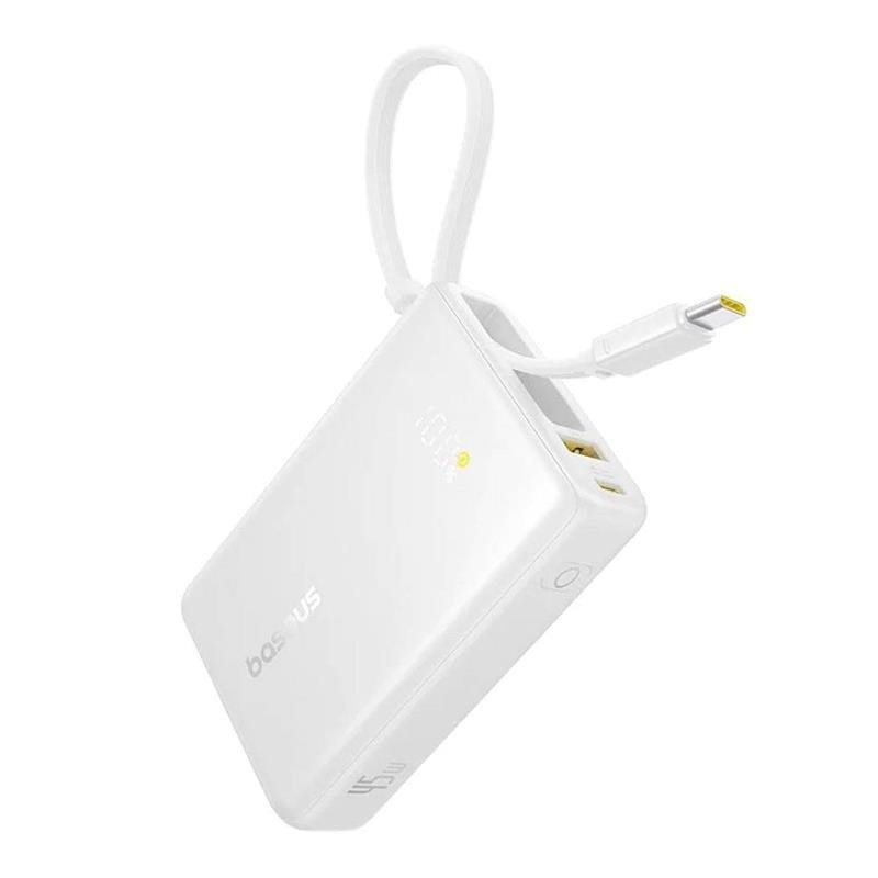 Powerbanka Baseus PicoGo 10000mAh, 45W pro 3 zařízení - bílá