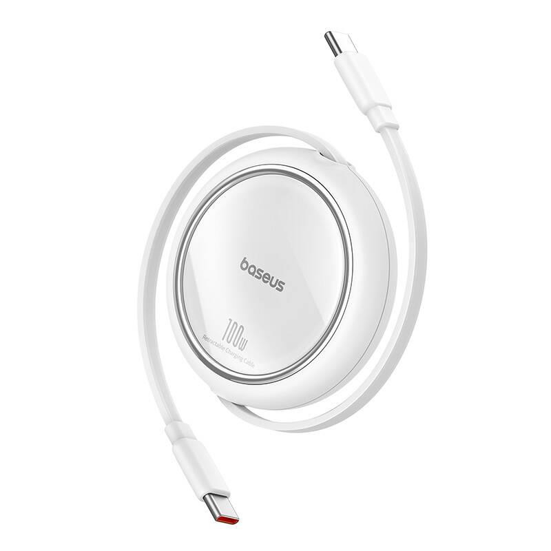 Kabel Baseus Free2Pull USB-C/USB-C pro zařízení - bílý