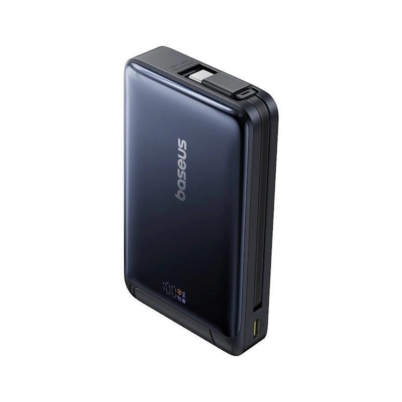 Powerbanka Baseus NOMOS Qi2 10000mAh pro bezdrátové nabíjení - černá