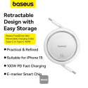 Kabel Baseus Free2Draw 100W USB‑C/USB‑C 1m – bílý