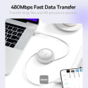 Kabel Baseus Free2Draw 100W USB‑C/USB‑C 1m – bílý