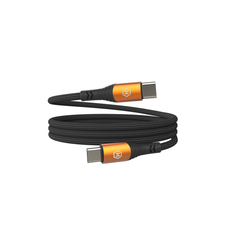 Kabel Hammer USB-C/USB-C 100W 1m pro nabíjení a data - černý