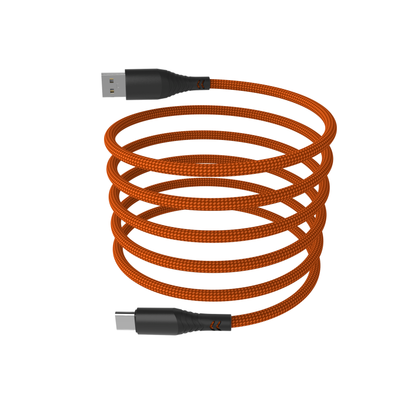 Kabel Hammer MAGNETIC kabel USB/USB-C 65W 1m pro USB-C - oranžový