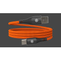 Kabel Hammer MAGNETIC USB A–USB-C 65W 1m oranžový