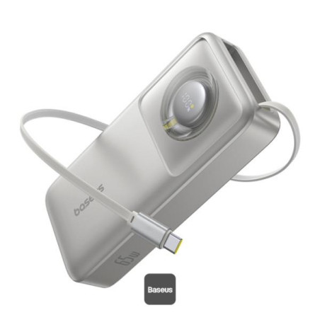 Powerbanka Baseus Free2Pull 20000mAh 65W - šedá