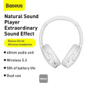 Sluchátka Baseus D02 Pro (Bluetooth 5.3) – bílá