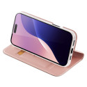 Pouzdro Dux Ducis Skin Pro pro iPhone 16 Pro Max s klopou a slotem na karty - růžové
