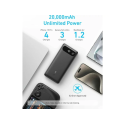 Powerbanka Anker 20000 mAh 87 W USB-C/USB-A - černá