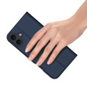 Pouzdro Dux Ducis Skin Pro pro iPhone 16 s flipovým krytem a slotem na kartu - modré