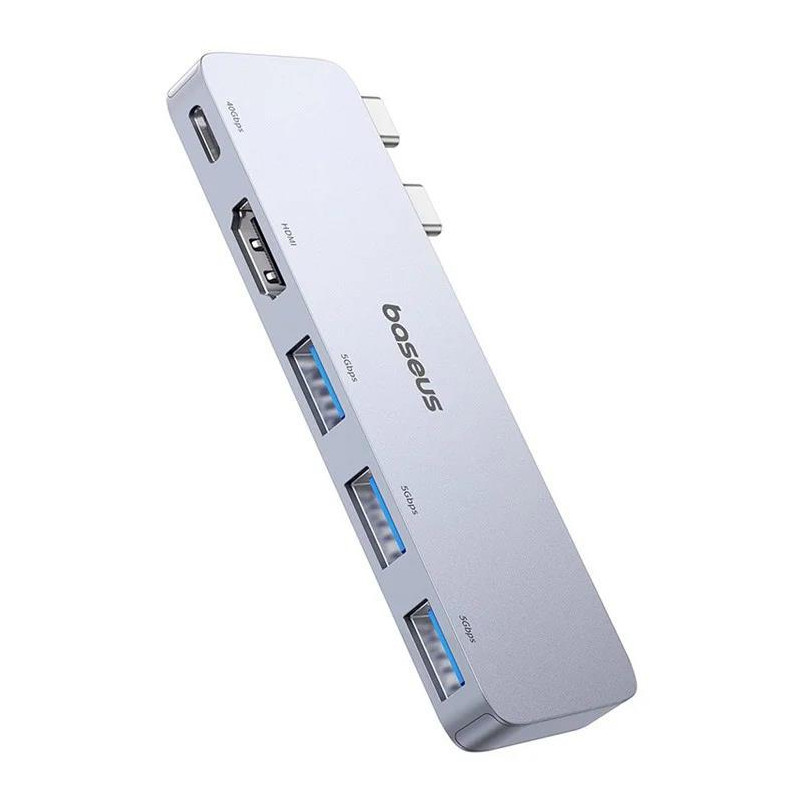 Dokovací stanice Baseus ULTRA JOY 100W 5v1 pro notebook - šedá