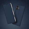Pouzdro Dux Ducis Skin Pro pro iPhone 16 s flipovým krytem a slotem na kartu - modré
