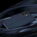 Pouzdro Dux Ducis Skin Pro pro iPhone 16 s flipovým krytem a slotem na kartu - modré