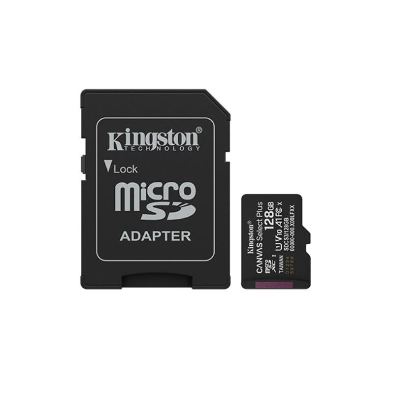 Paměťová karta Kingston 256GB Canvas SelectPlus Gen3 microSDXC A1 pro zařízení s microSD - s adaptérem