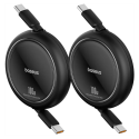 Kabel Baseus Free2Pull USB-C/USB-C 100W až 2m černý