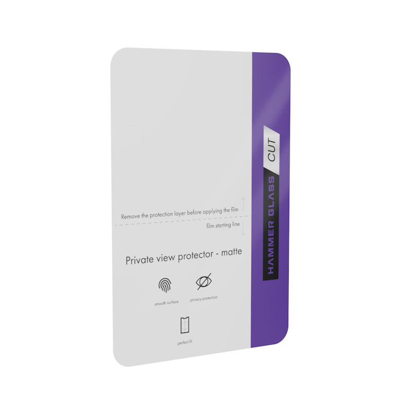 Ochranné sklo Hammer Glass PRIVATE VIEW Protector Matte pro telefon do 7,5" - matné (balení po 10 ks)