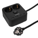 Nabíjecí stanice Huslog 15W – 2× zásuvka, USB – černá