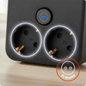Nabíjecí stanice Huslog 15W – 2× zásuvka, USB – černá