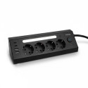 Nabíjecí stanice Huslog 15W (4× Schuko) - černá