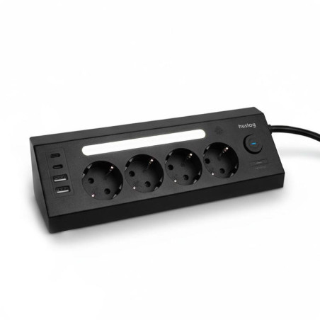Nabíjecí stanice Huslog 15W (4× Schuko) - černá