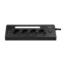 Nabíjecí stanice Huslog 15W (4× Schuko) - černá