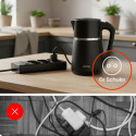 Nabíjecí stanice Huslog 15W 6x zásuvka + USB-C/A - černá