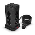 Huslog nabíjecí stanice 15W 12xzásuvka – černá