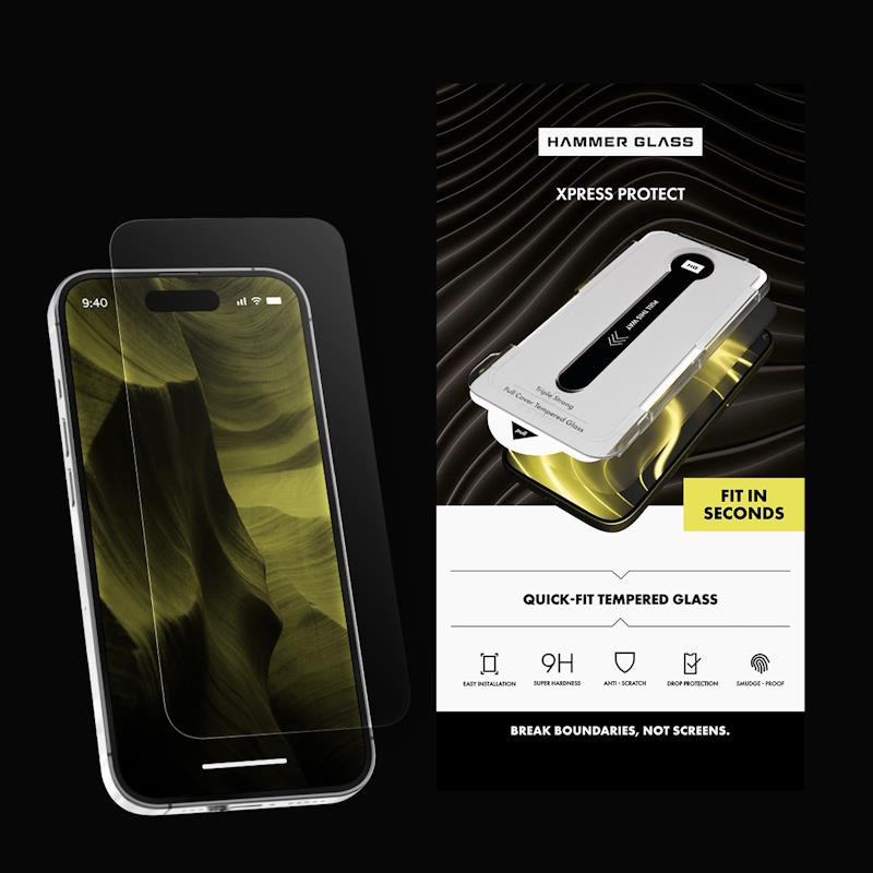 Ochranné sklo Hammer Glass Xpress Protect pro Apple iPhone Air s instalačním rámečkem