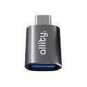 Adaptér Allity ABA-102 USB 3.0/USB-C – šedý
