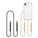 Pouzdro s poutkem Tech-Protect Flexair Chain MagSafe pro iPhone 16e - černé & taupe