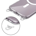 Pouzdro s poutkem Tech-Protect Flexair Chain MagSafe pro iPhone 16e - černé & taupe