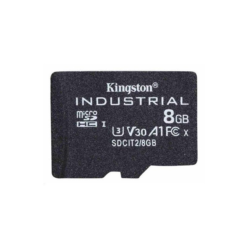 Paměťová karta Kingston 8GB microSDHC Industrial 100MB/s A1 C10 pro telefony - bez označení