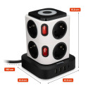 Nabíjecí stanice Huslog 15W 8x zásuvka + USB - bílá
