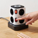 Nabíjecí stanice Huslog 15W 8x zásuvka + USB - bílá