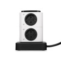 Nabíjecí stanice Huslog 15W 8x zásuvka + USB - bílá