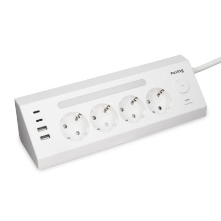 Nabíjecí stanice Huslog 15W 4× zásuvka USB - bílá