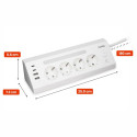 Nabíjecí stanice Huslog 15W 4× zásuvka USB - bílá
