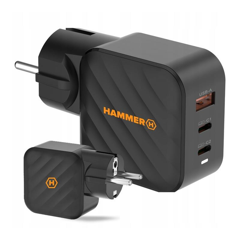 Nabíječka Hammer RAPIDCHARGE 65W pro telefony a tablety - černá