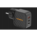 Nabíječka Hammer RAPIDCHARGE 65W 3×USB (2×USB-C) - černá