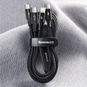 Kabel Baseus RAPID 3v1 20W USB-C/Lightning/Micro 1,5m - černý