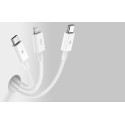 Kabel Baseus SUPERIOR 3v1 pro nabíjení - bílý 1,5 m