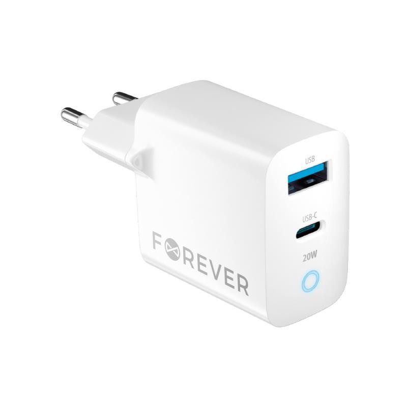 Nabíječka Forever TC-06-20AC pro telefon - bílá
