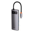 Dokovací stanice Baseus METAL GLEAM 100W 5v1 - šedá