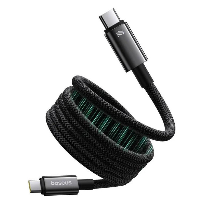 Kabel Baseus TUNGSTEN GOLD pro USB-C/USB-C - černý
