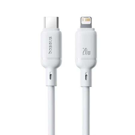 Kabel Baseus Silky USB-C/Lightning 1m 20W - bílý