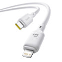 Kabel Baseus Silky USB-C/Lightning 1m 20W - bílý