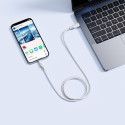 Kabel Baseus Silky USB-C/Lightning 1m 20W - bílý