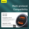 Baseus GOLDEN CONTACTOR PRO nabíječka do auta 40W 2x USB-C 1m - šed