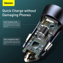Baseus GOLDEN CONTACTOR PRO nabíječka do auta 40W 2x USB-C 1m - šed