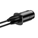 Nabíječka do auta Baseus 30W USB + USB-C černá